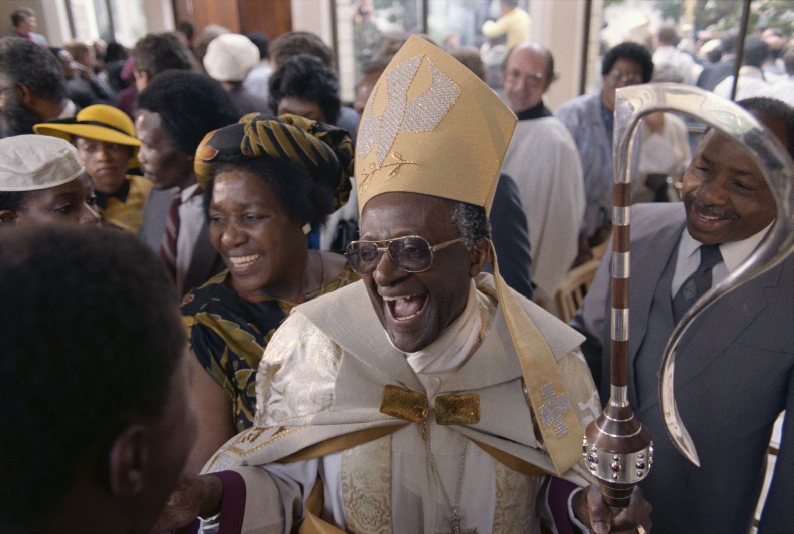 In 1986, Tutu was elected archbishop of Cape Town, becoming the head of the Anglican Church in South Africa, Botswana, Namibia, Swaziland and Lesotho.