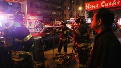 NEW YORK, NY - SEPTEMBER 17:  Police, firefighters and emergency workers gather at the scene of an explosion in Manhattan on September 17, 2016 in New York City. The evening explosion at 23rd street in the popular Chelsea neighborhood injured over a dozen people and is being investigated. (Photo by Spencer Platt/Getty Images)