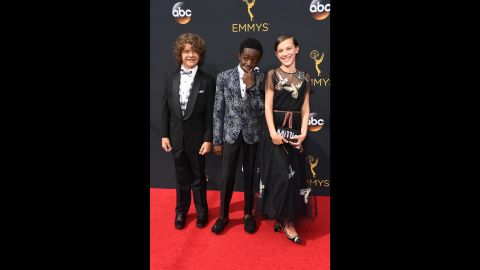 Gaten Matarazzo, Caleb McLaughlin and Millie Bobby Brown