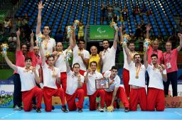 Iran's sitting volleyball team.