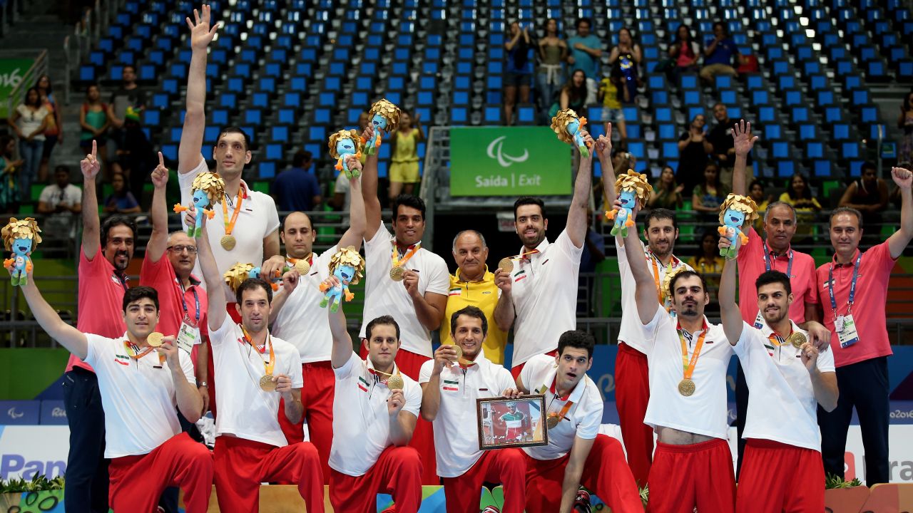 Iran's sitting volleyball team.