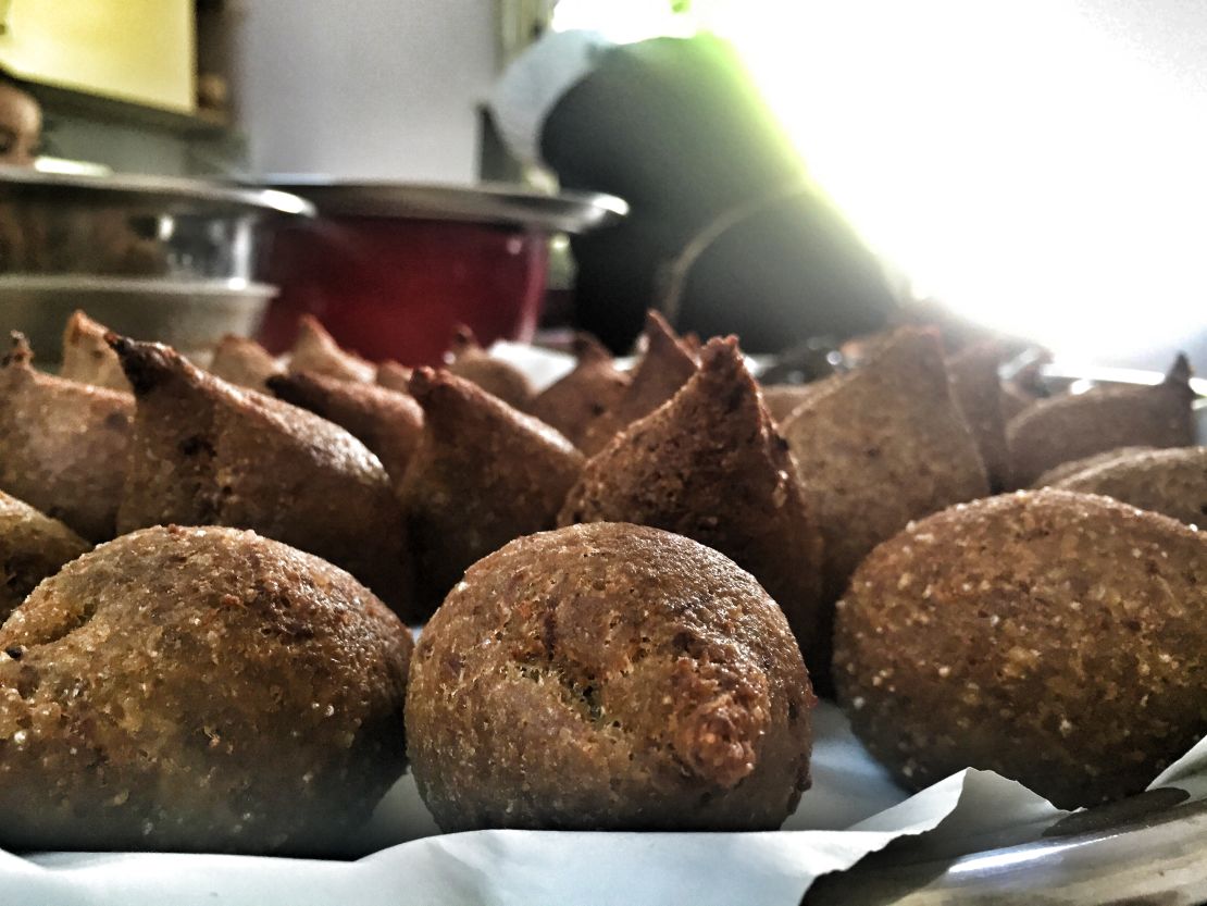 Kobbeh is a pastry stuffed with meat -- crispy on the outside, moist in the center