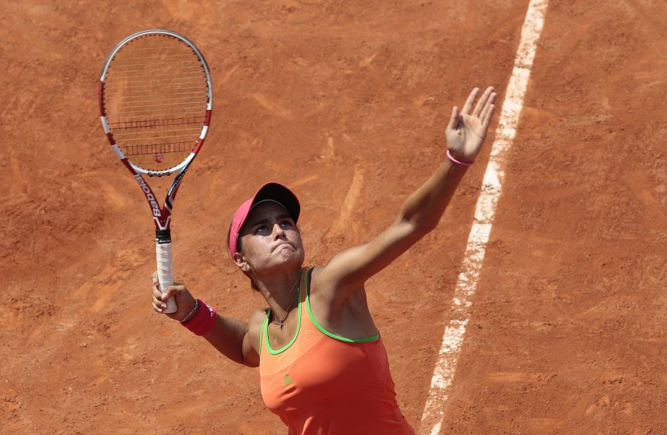 As a junior, Puig was a losing finalist in the 2011 Australian Open and French Open (pictured) girls' events. 