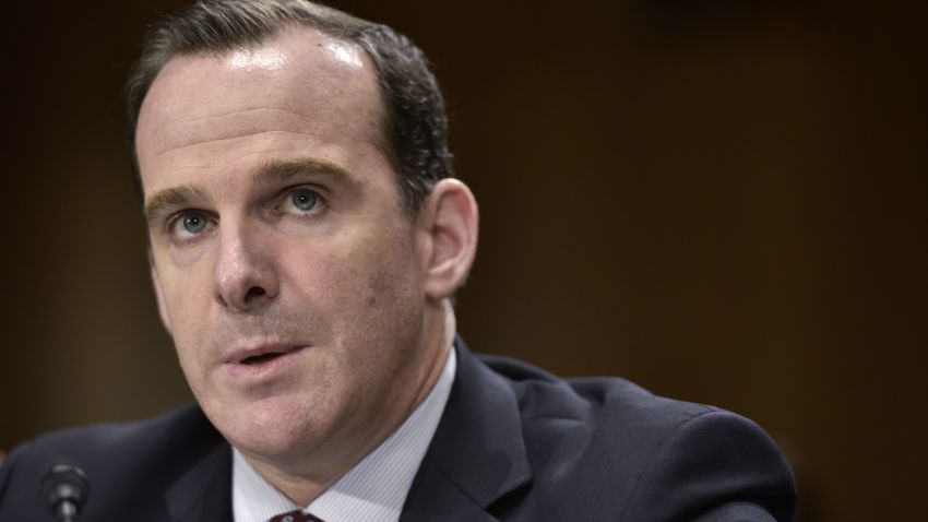 Special Presidential Envoy for the Global Coalition to Counter ISIL, Brett McGurk, testifies before the Senate Foreign Relations Committee on global efforts to defeat ISIS  on Capitol Hill in Washington, DC on June 28, 2016. / AFP / Mandel Ngan        (Photo credit should read MANDEL NGAN/AFP/Getty Images)