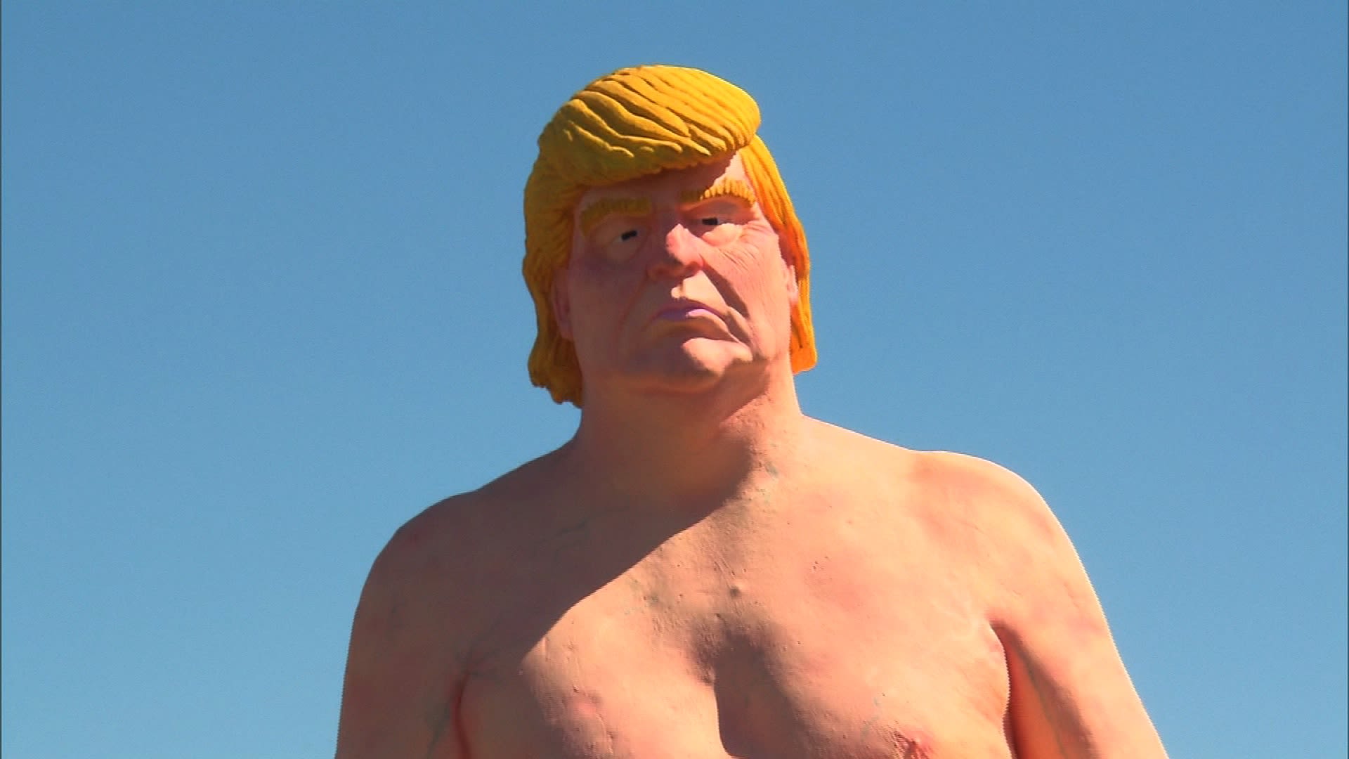 Who stole this naked Donald Trump statue?