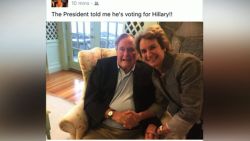 George HW Bush Clinton vote facebook post