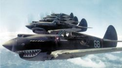 Flying Tiger pilot Robert T. Smith snapped this photo of Warhawks in flight over China on May 28, 1942.