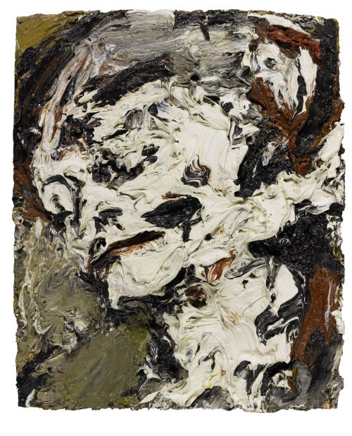 "My God, yeah! I want to sound like that looks" -- David Bowie on Frank Auerbach's work, quoted in the New York Times, 1998. Bowie loved the rich, sculptural effects of Auerbach's paintings, and clearly felt a deep affinity with the artist, whose work could provoke in him a whole gamut of reactions: "It will give spiritual weight to my angst. Some mornings I'll look at it and go, ''Oh, God, yeah! I know!'' But that same painting, on a different day, can produce in me an incredible feeling of the triumph of trying to express myself as an artist." [Ibid]<br /><br />The painting was last exhibited at the Royal Academy, when Bowie lent the work to Auerbach's retrospective in 2001.