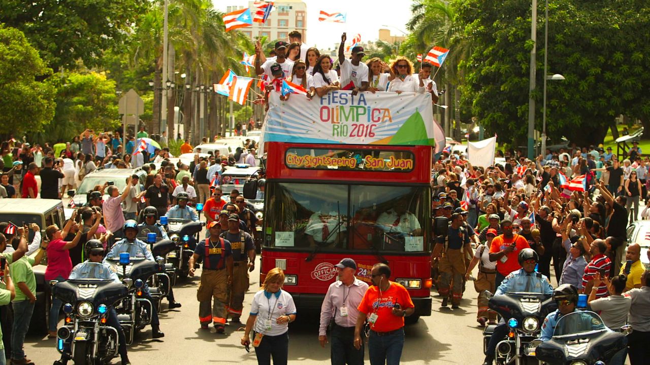 Puerto Rico's Olympic team -- which won just one medal in Rio -- was welcomed back home after the August 5-21 Games. 