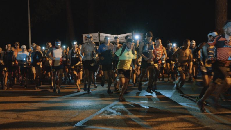 The annual Angeles Crest 100-mile ultramarathon begins before dawn in the town of Wrightwood, California. 