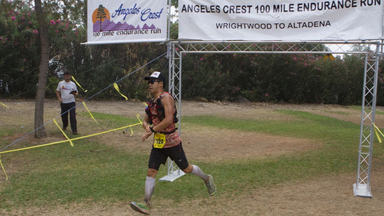 The finish line is in Pasadena's Loma Alta community park.