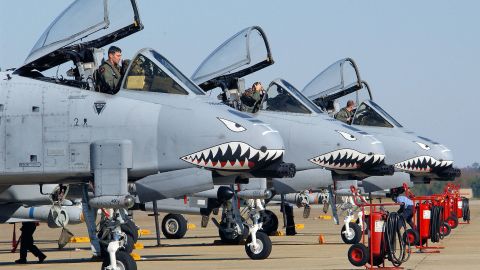 A-10 Thunderbolts at Georgia's Moody Air Force Base sport nose art similar to the Flying Tigers.