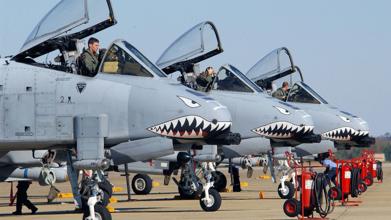 A-10 Thunderbolt Warthog USAF attack jet shark mouth