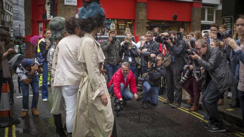 It can get rough in the pit, says Plunkett: "A few years ago in London I remember shooting the entire Anya Hindmarsh show while getting hit on the head by a camera lens purposely and repeatedly by another photographer, who showed up late and decided to use me (and my head) to express his frustration at not having a tall enough ladder." 