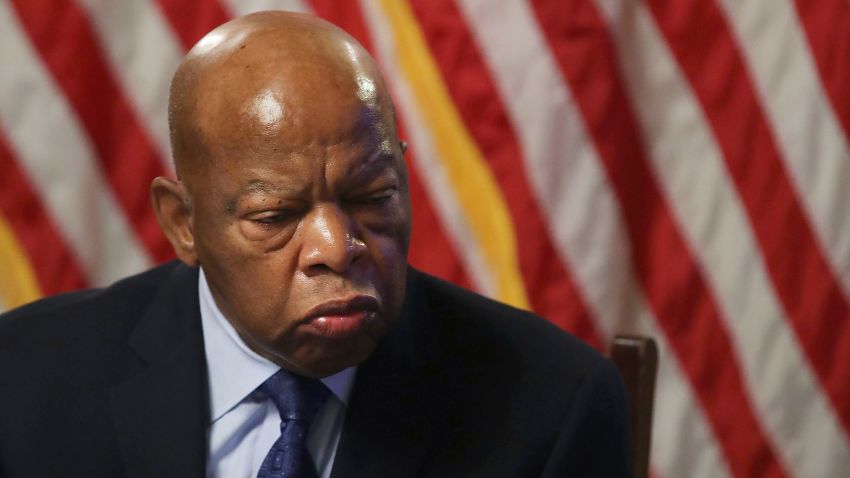 Rep. John Lewis (D-GA), participates in a discussion with other members of Congress on the state of voting rights in America, on Capitol Hill September 21, 2016 in Washington, DC. 