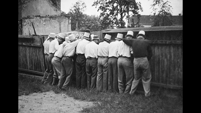 Men urinate in this photo taken decades ago at an Oktoberfest celebration in Germany. Oktoberfest is the world's largest beer festival. Nearly 6 million attended last year's event. This year's started on September 17 and ends on October 3.