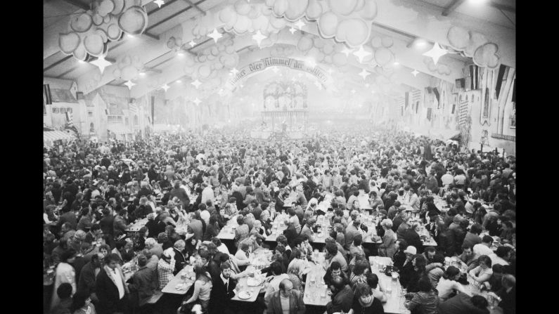 Every year, massive tents are built for Oktoberfest in Munich, Germany. The first festival was in 1810 to celebrate the marriage of the crown prince of Bavaria. Food and drink booths started appearing in 1818.