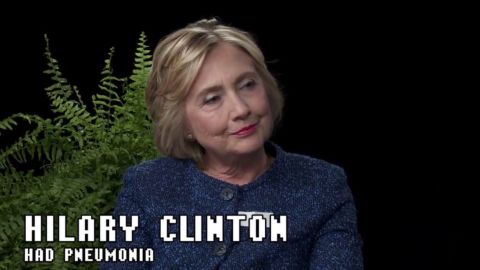 Hillary Clinton appears as a guest on Between Two Ferns with Zach Galifianakis, a web show on Funny or Die, on September 22, 2016. 