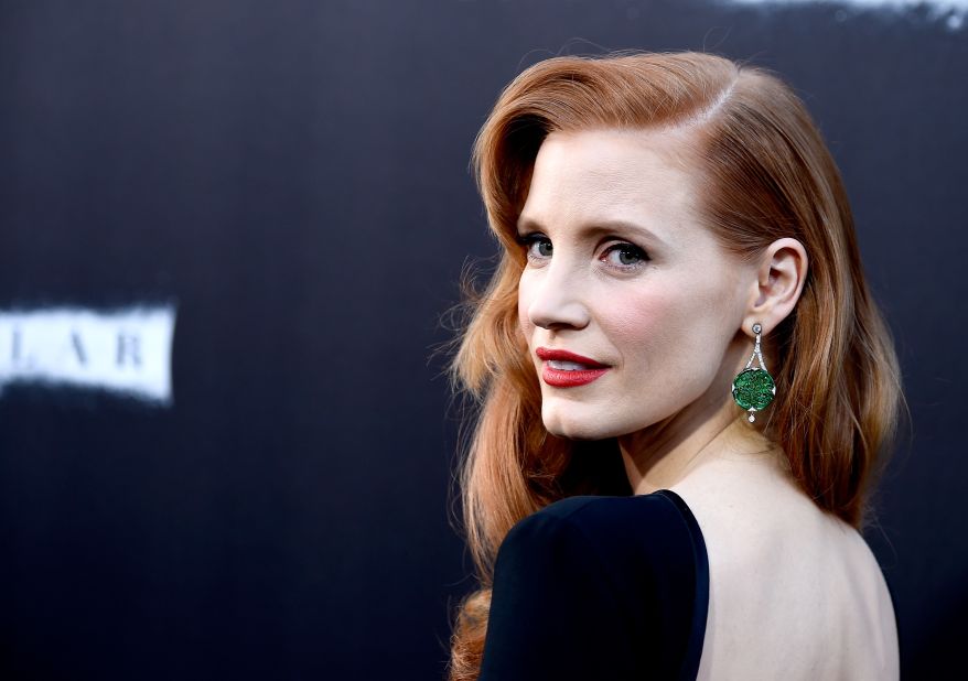 Jade is growing more popular in the West. Here actress Jessica Chastain attends the 2014 Hollywood premiere of "Interstellar" wearing a pair of finely carved jadeite earrings. 