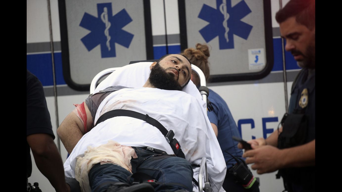 Ahmad Khan Rahami is taken into custody after a shootout with police in Linden, New Jersey, on Monday, September 19. Rahami is the main suspect in a New York City bombing that left 29 people injured. <a href="http://www.cnn.com/2016/09/19/us/ahmad-khan-rahami/" target="_blank">He was also charged</a> in connection with an explosion in Seaside Heights, New Jersey.