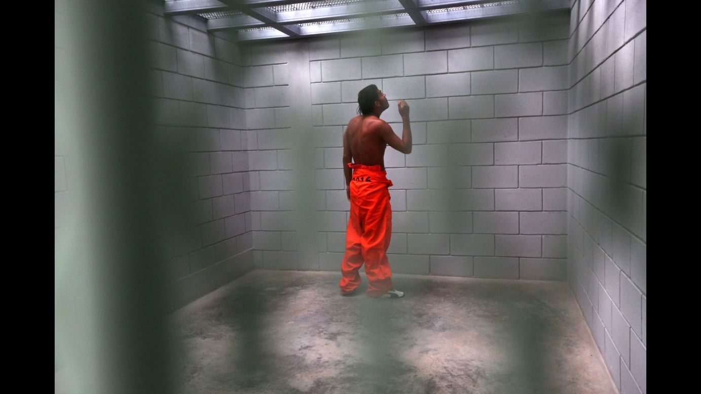 A convict is seen in a new maximum-security prison in Tegucigalpa, Honduras, on Tuesday, September 20. Honduran authorities are trying to crack down on the influence that gang leaders have from behind bars, <a href="http://www.bbc.com/news/world-latin-america-37424251" target="_blank" target="_blank">according to the BBC.</a>