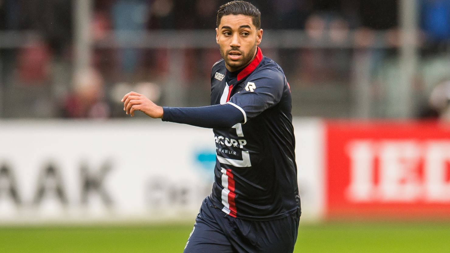 Anouar Kali of Willem II was sent off on the intervention of the video referee in a KNVB Cup match at Ajax.