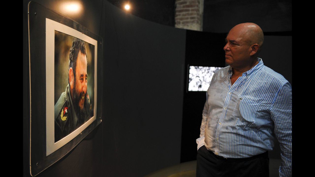 Alex Castro attends a photo exhibition celebrating his father's 90th birthday in August.