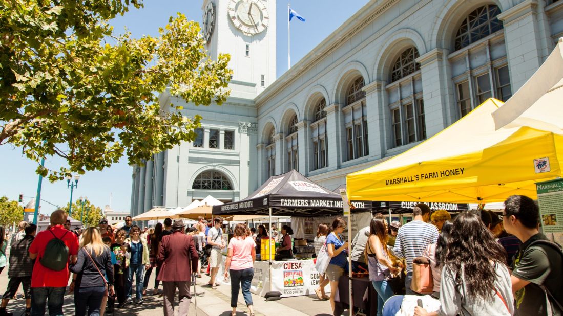 San Francisco's 660-foot-long, clock-towered building at the foot of Market Street is downtown's culinary nerve center, filled with sky lit shops and eateries.