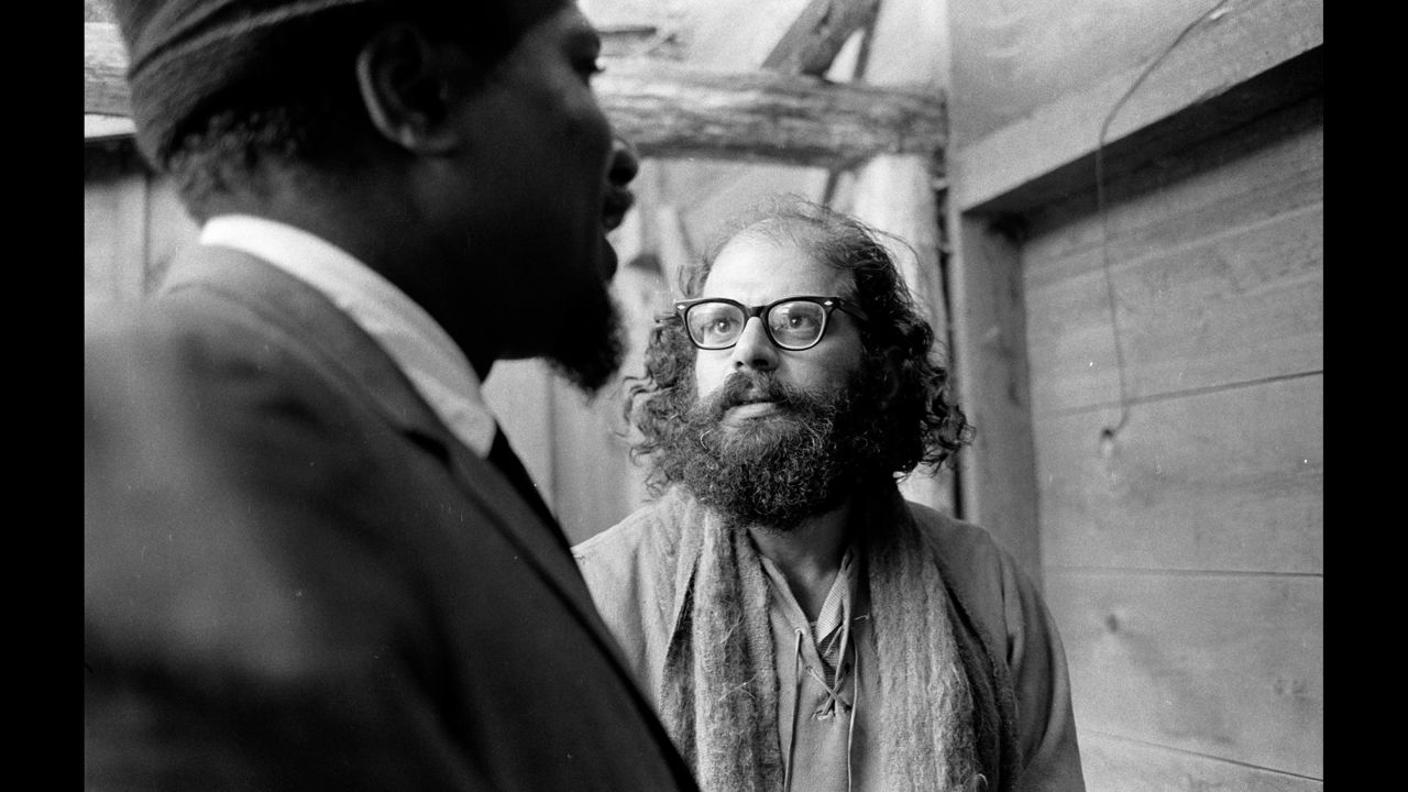 Monk and poet Allen Ginsberg at Monterey in 1963.