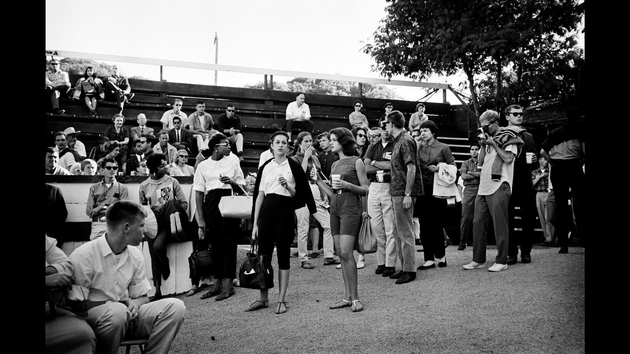 Festivalgoers at the Monterey Jazz Festival in 1960.