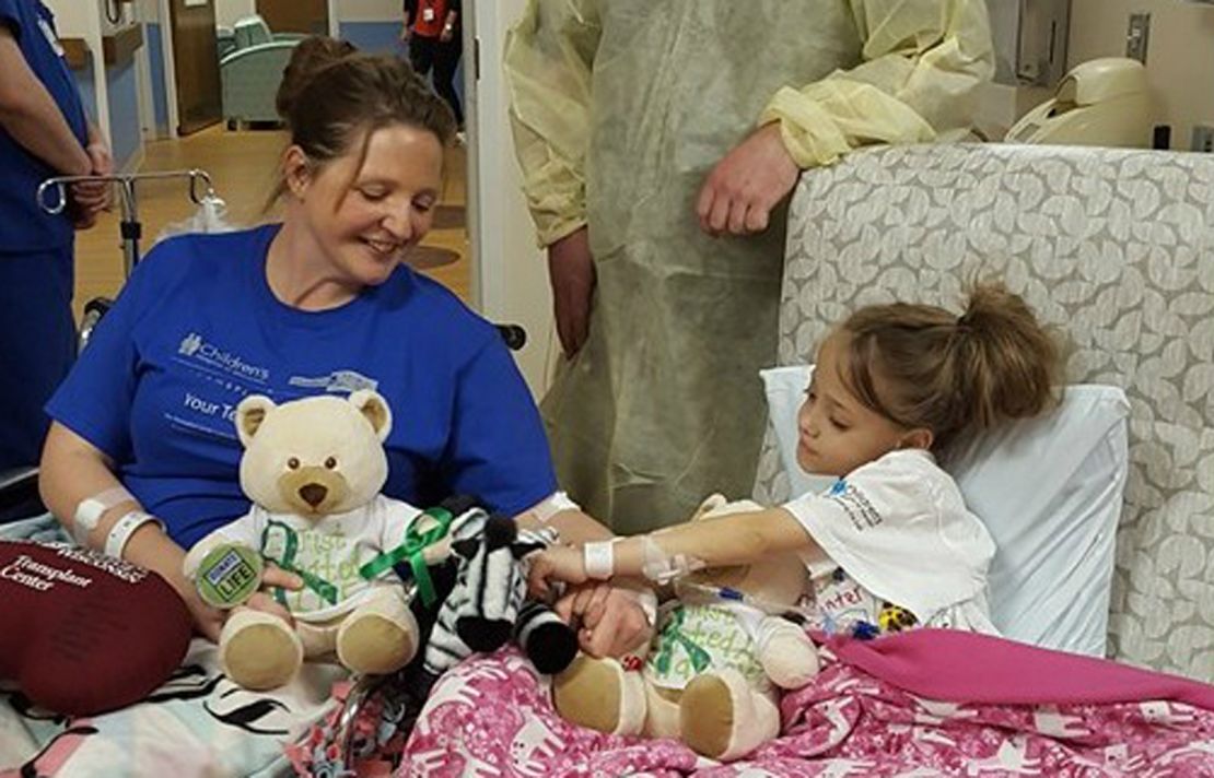 Jodi Schmidt and Natasha Fuller reunite after surgery. 