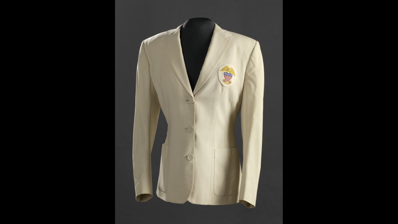 Tennis great Althea Gibson was the first African-American woman to win a Wimbledon tennis championship. The museum has many Gibson items, including this U.S. Tennis Association wool blazer from the 1957 Wightman Cup, which Gibson won.