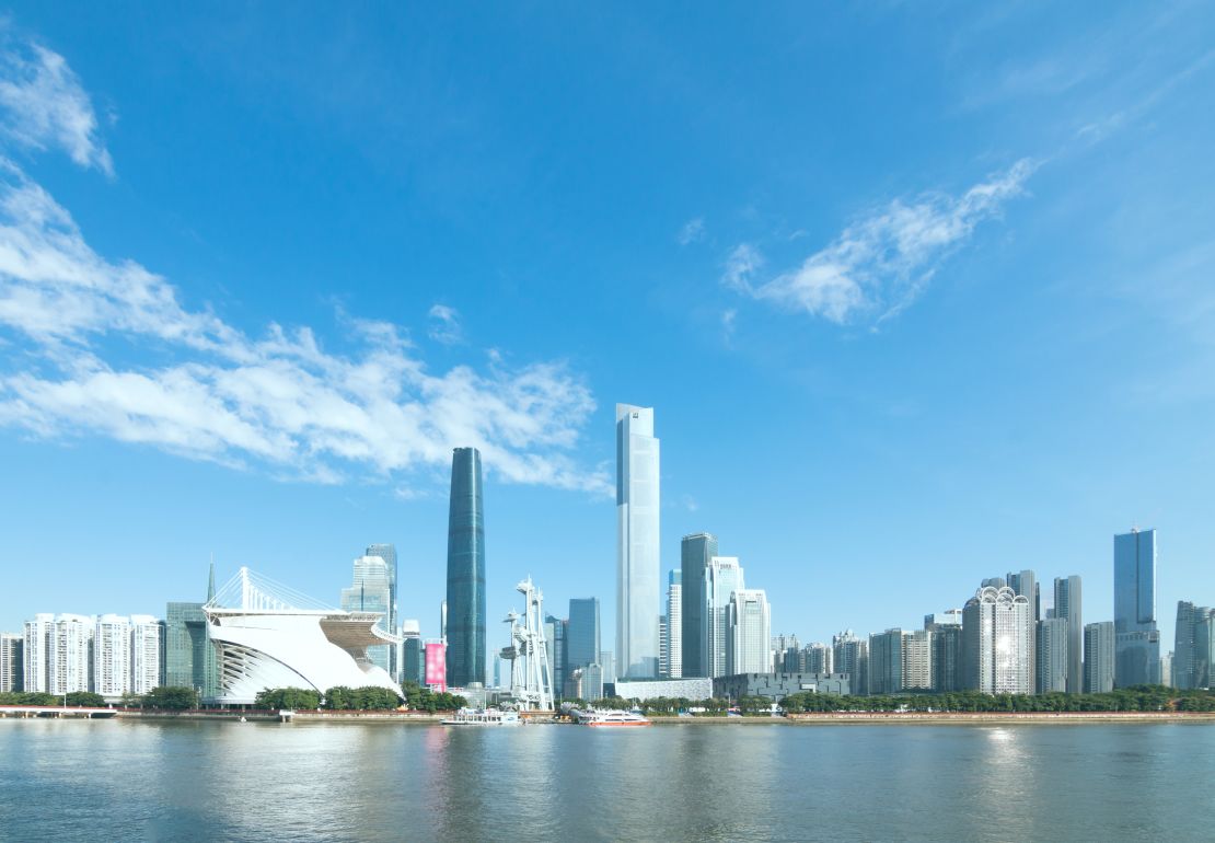 The CTF Tower in Zhujiang New Town in Guangzhou, Southern China.