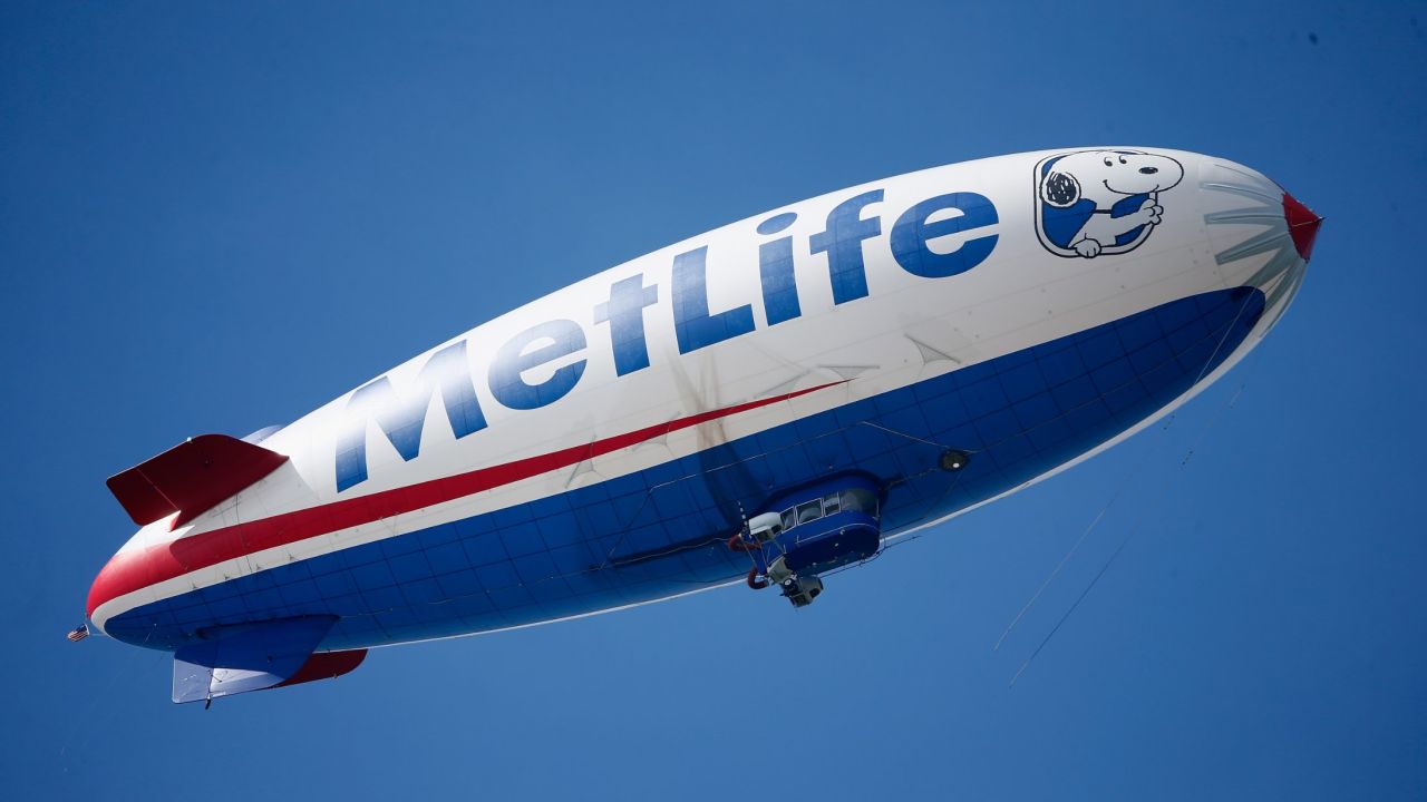 PONTE VEDRA BEACH, FL - MAY 09: The MetLife Blimp soars above the golf course during the second round of THE PLAYERS Championship on The Stadium Course at TPC Sawgrass on May 9, 2014 in Ponte Vedra Beach, Florida. (Photo by Sam Greenwood/Getty Images)