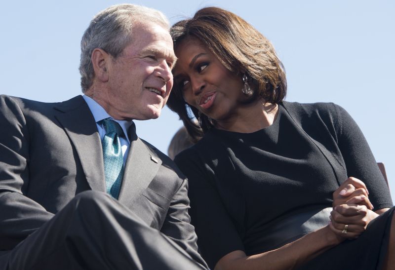 It shocked me Bush on reactions to his friendship with Michelle Obama