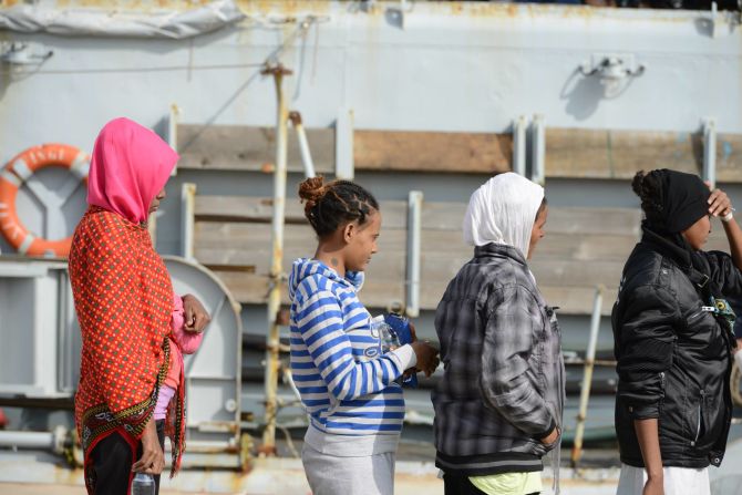 The journey across the Mediterranean is especially tough for women who are pregnant.