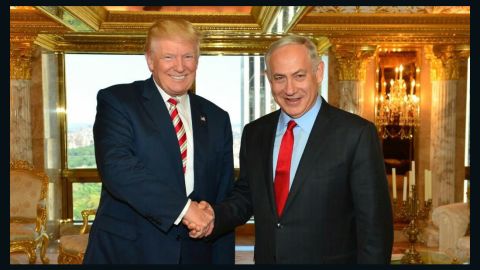 Benjamin Netanyahu met Donald Trump at Trump Tower in New York in September. 