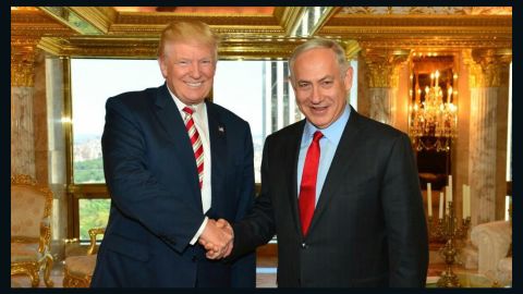 Benjamin Netanyahu met Donald Trump at Trump Tower in New York in September.