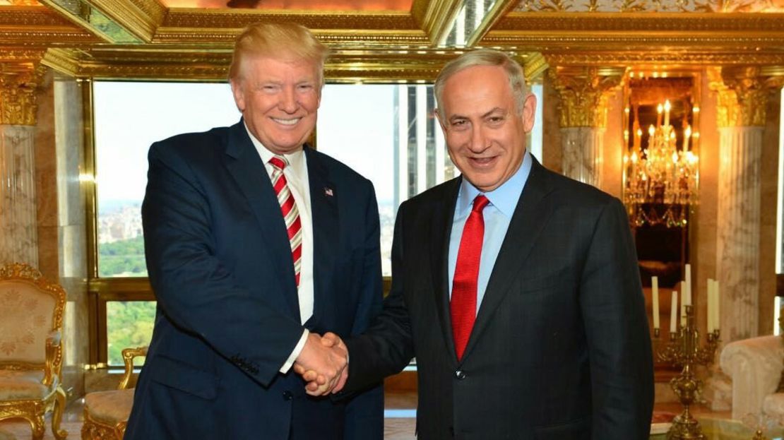 Benjamin Netanyahu met Donald Trump at Trump Tower in New York in September. 