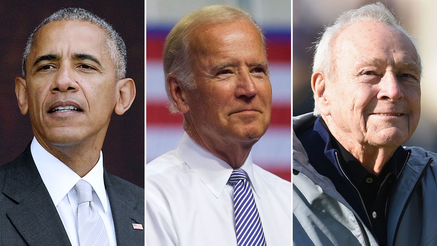 Arnold Palmer Barack Obama Joe Biden composite
