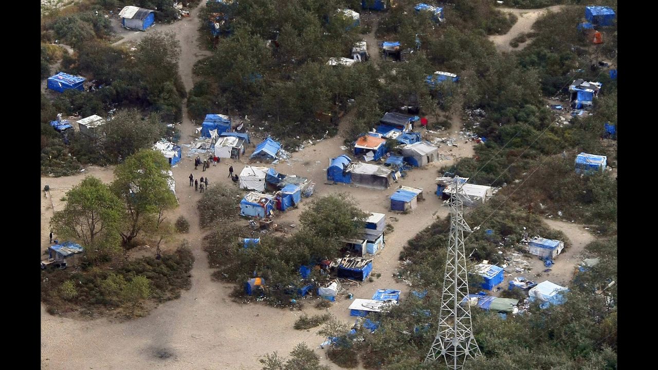 An aerial view of the camp in September 2009.