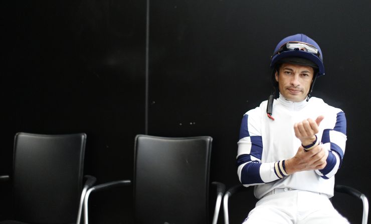 Silvestre de Sousa in the weighing room at Ascot -- the racecourse where he hopes to be crowned the UK's champion jockey for a second straight season in October.