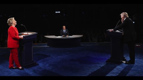 NBC's Lester Holt moderated the debate, which was held at Hofstra University in Hempstead, New York.