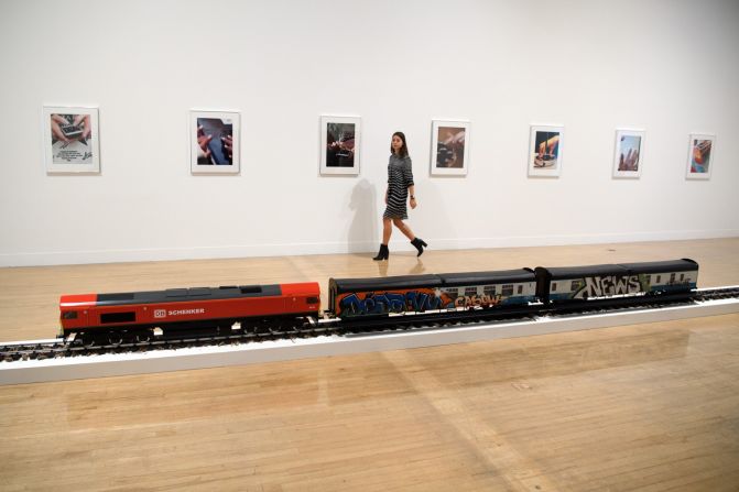 "Her installations often include sculptural elements which highlight the context in which the work is displayed, placing as much importance on the staging of the work as the images themselves," says Tate Britain. 