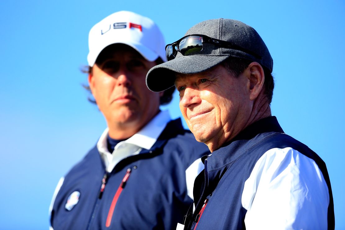 Mickelson (left) tore into Watson's captaincy at Gleneagles in 2014.