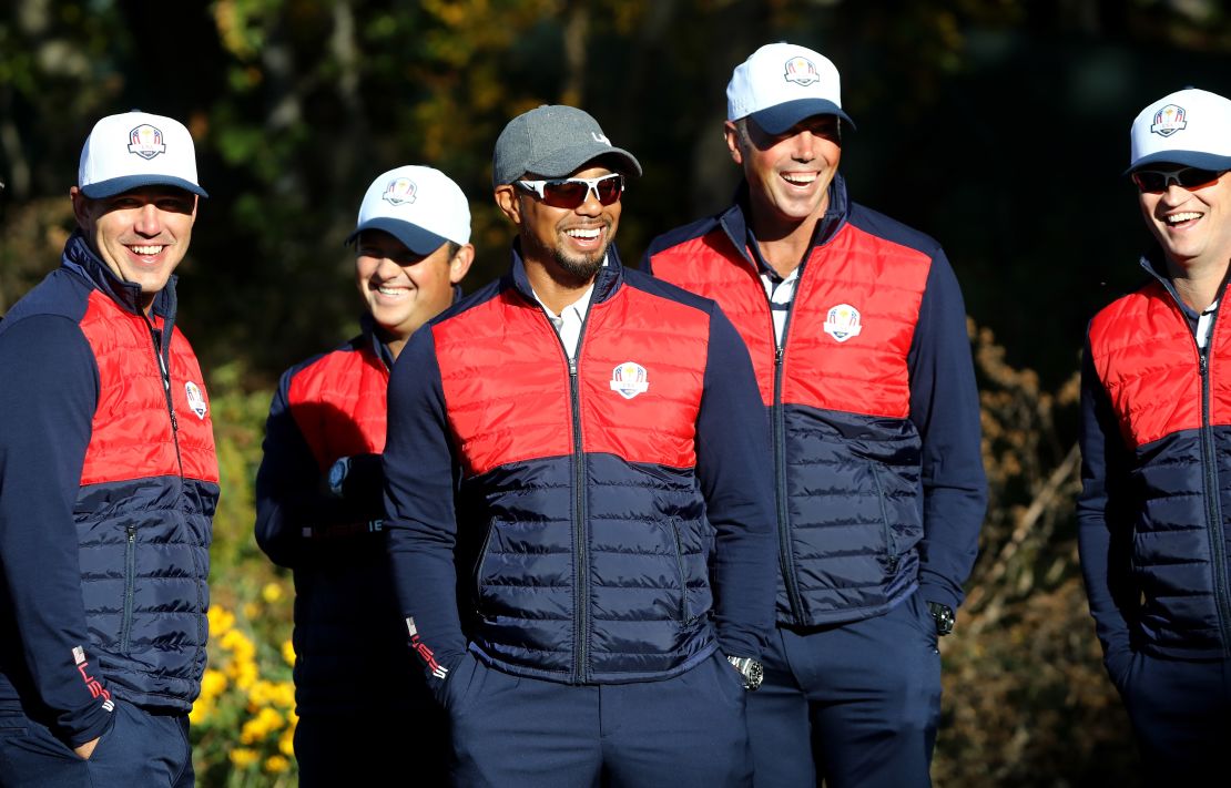 Tiger Woods is one of Davis Love's five vice-captains at Hazeltine.