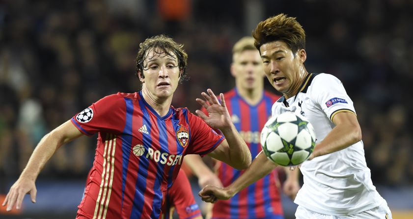 South Korean striker Son Heung-Min grabbed the only goal of the game as Tottenham won 1-0 at CSKA Moscow.