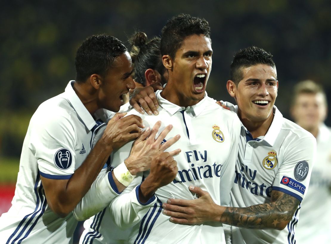Raphael Varane gave Real a 2-1 lead with his second half effort.