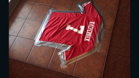 In 2016, a Virginia Beach restaurant attracted controversy when they displayed Colin Kaepernick's jersey for use as a floor mat. 
