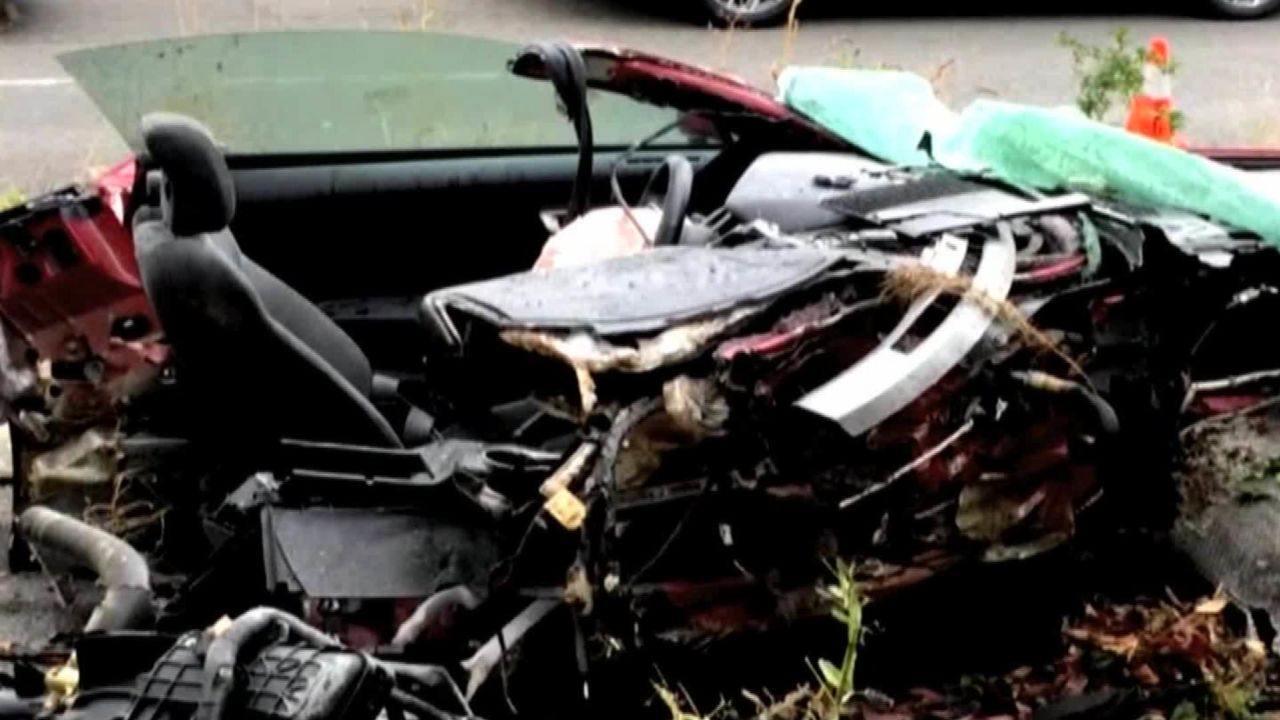 Car crashes into pieces, driver walks away | CNN